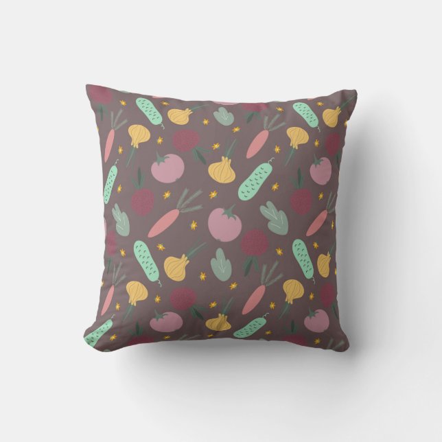 Coussin motif végétal (Recto)