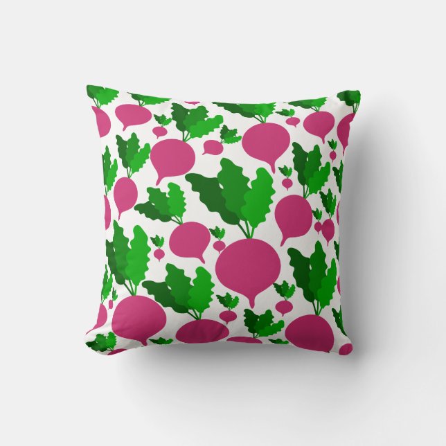 Coussin Motif végétal Radish (Recto)