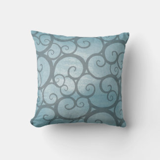 Coussin Motif Verre Bleu enchanté