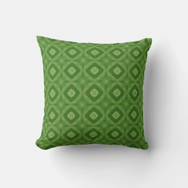 Coussin Motif vert D023 de diamant de Kelly double (Recto)