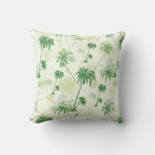 Coussin Motif vert de palmier (Recto)