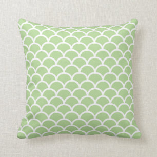 Coussin Motif vert en pastel de feston