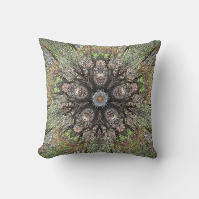 Coussin Motif vert et pourpre (Recto)