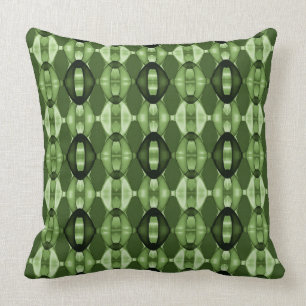 Coussin Motif vert géométrique moderne