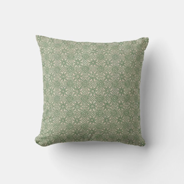 Coussin Motif vert irlandais de noeud celtique (Recto)