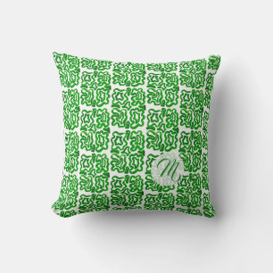Coussin Motif Vert Tropical Moderne Décoratif pour Maison