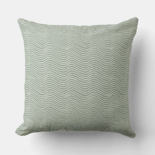 Coussin Motif vert vague