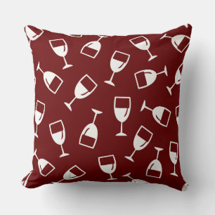 COUSSIN MOTIF VIN VERRE