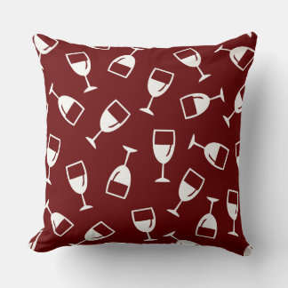 COUSSIN MOTIF VIN VERRE
