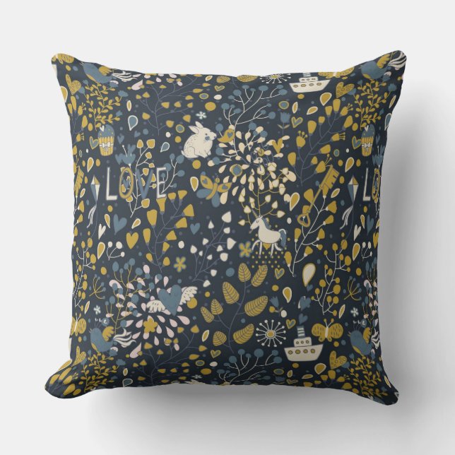 Coussin Motif vintage abstrait (Recto)