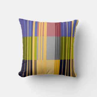 Coussin Motif vintage de bandes colorées rétro