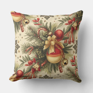 Coussin Motif Vintage de Noël