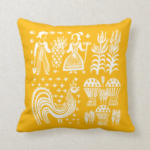 Coussin Motif vintage de Pyrex - orange de Butterprint