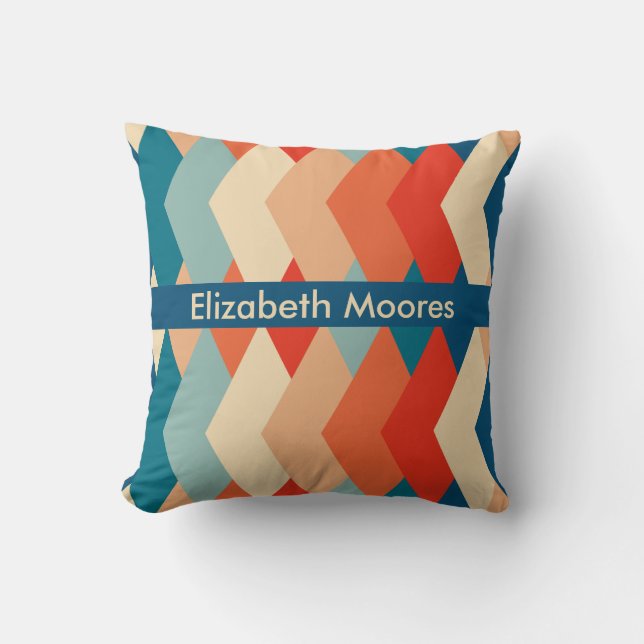 Coussin Motif vintage des années 60 (Recto)