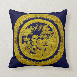 Coussin Motif vintage d'or