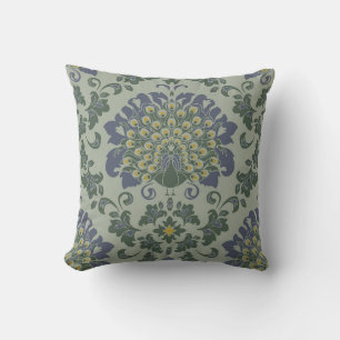 Coussin Motif vintage sans couture avec oiseau romantique