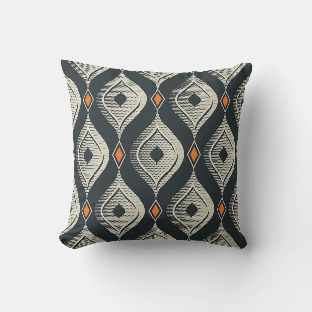Coussin motif vintage transparent (Recto)