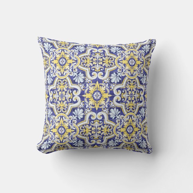 Coussin Motif vintage transparent avec effet attriti (Recto)
