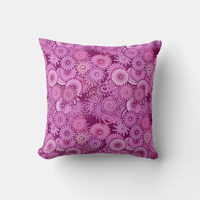 Coussin Motif, violet, rose, prune, lilas (Recto)