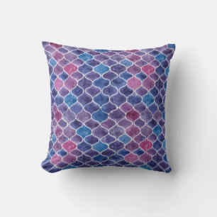 Coussin Motif violet sans aquarelle