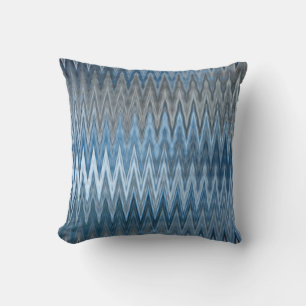 Coussin Motif Wavy à tendance bleue marine