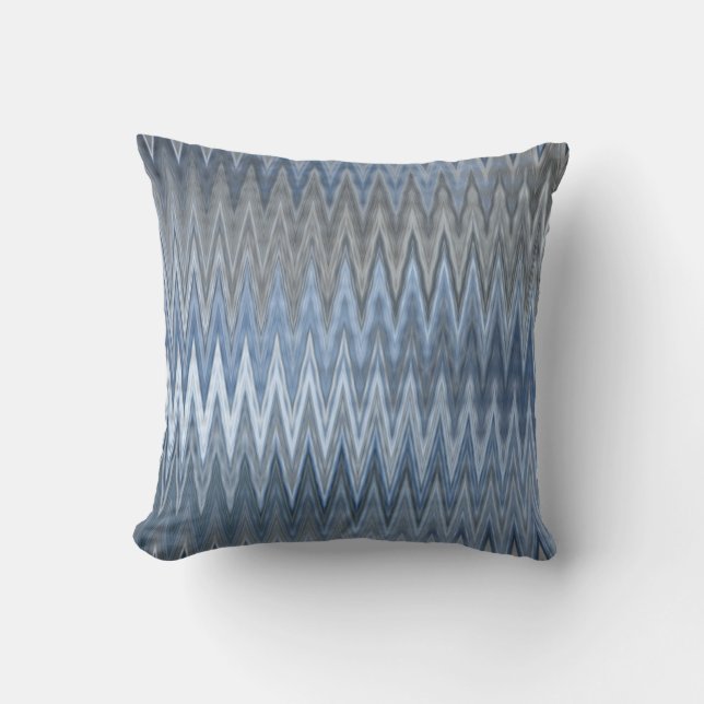 Coussin Motif Wavy à tendance bleue marine (Recto)