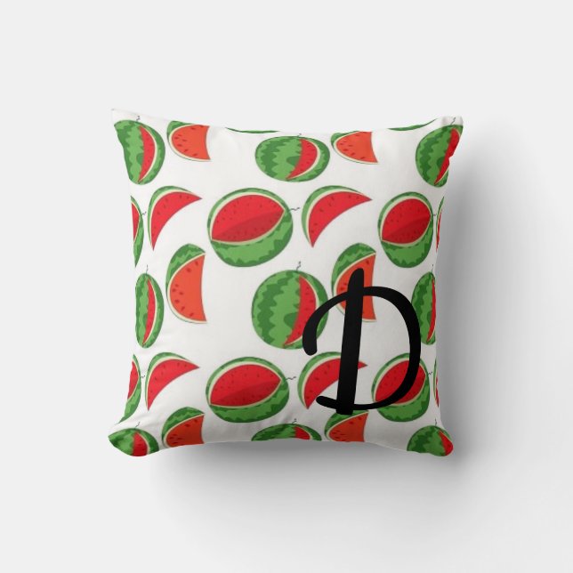 Coussin Motif Whimsical Summer Watermelon (Recto)