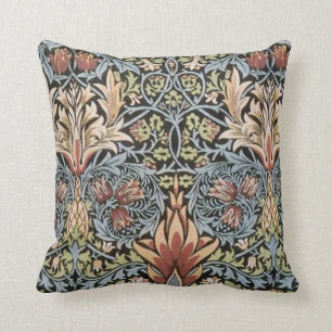Coussin Motif William Morris Snakeshead