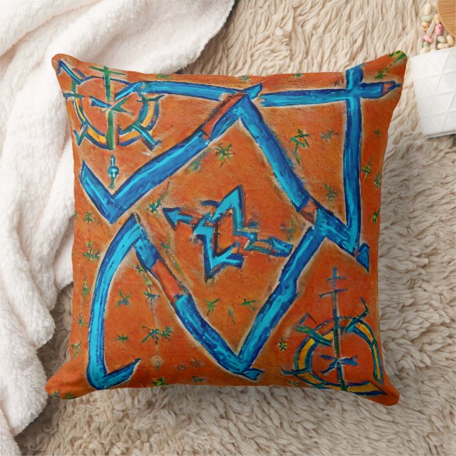 Coussin Motifs berbères amazigh, signes et symboles abstra (Couverture)