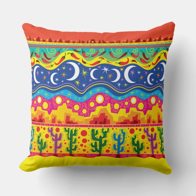 Coussin Motifs de désert brillants (Recto)