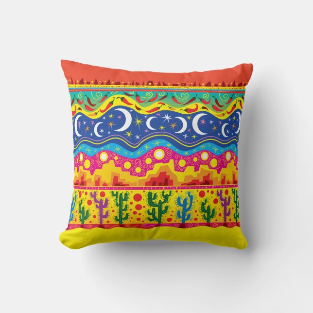 Coussin Motifs de désert brillants (Recto)