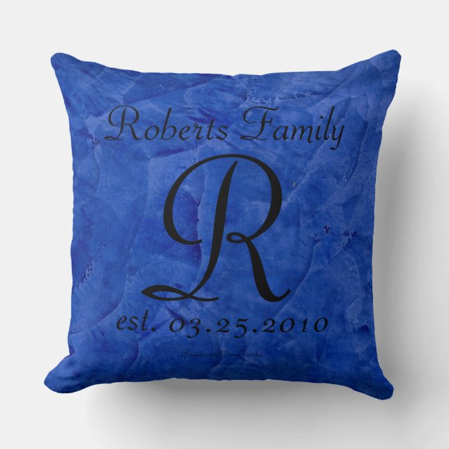 Coussin Motifs de faux finis de monogrammes (Recto)