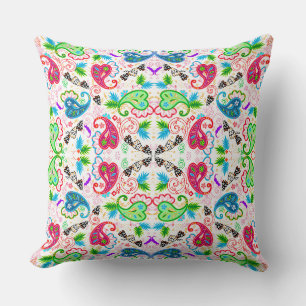 Coussin Motifs de fleurs décoratives colorées mignonnes