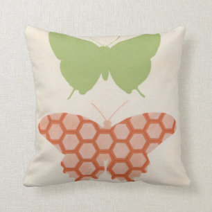 Coussin Motifs de papillon décoratifs sur l'arrière - pl
