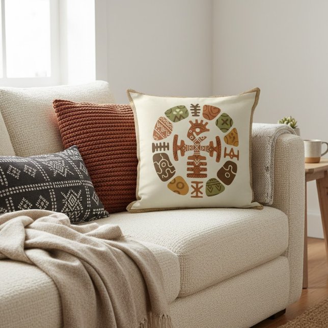 Coussin Motifs ethniques africains (Créateur téléchargé)