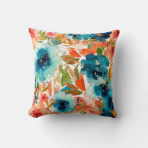 Motifs floraux en aquarelle