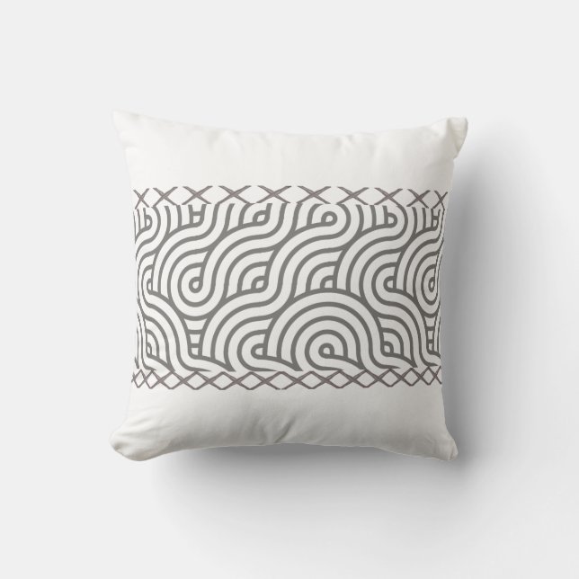 Coussin Motifs géométriques d'art moderne audacieux (Recto)