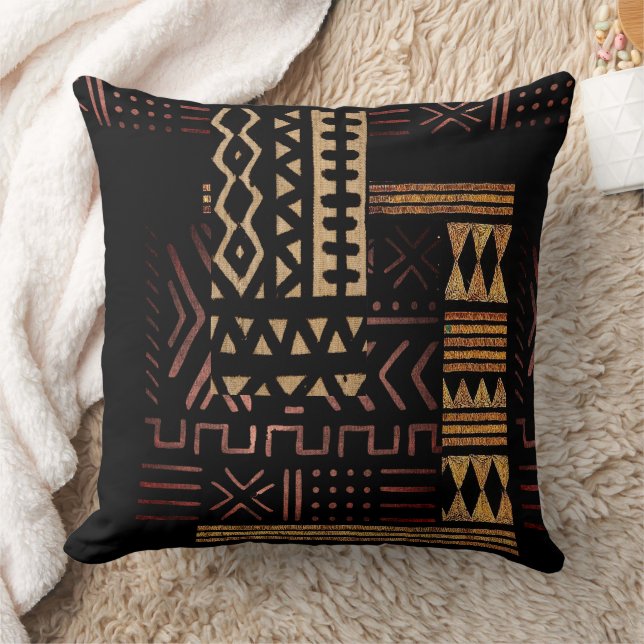 Coussin Motifs Géométriques Ethniques : (Couverture)