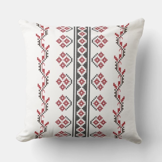 Coussin Motifs traditionnels, Motif traditionnel roumain (Recto)