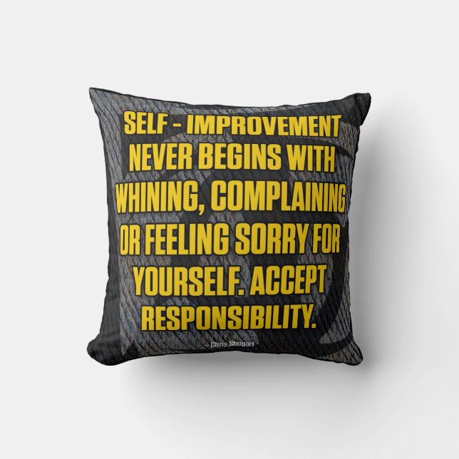 Coussin Motivation - Amélioration de soi - Inspiration (Recto)