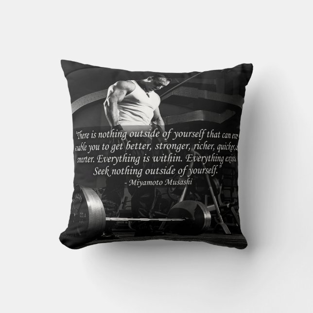 Coussin Motivation "Body building" (Recto)