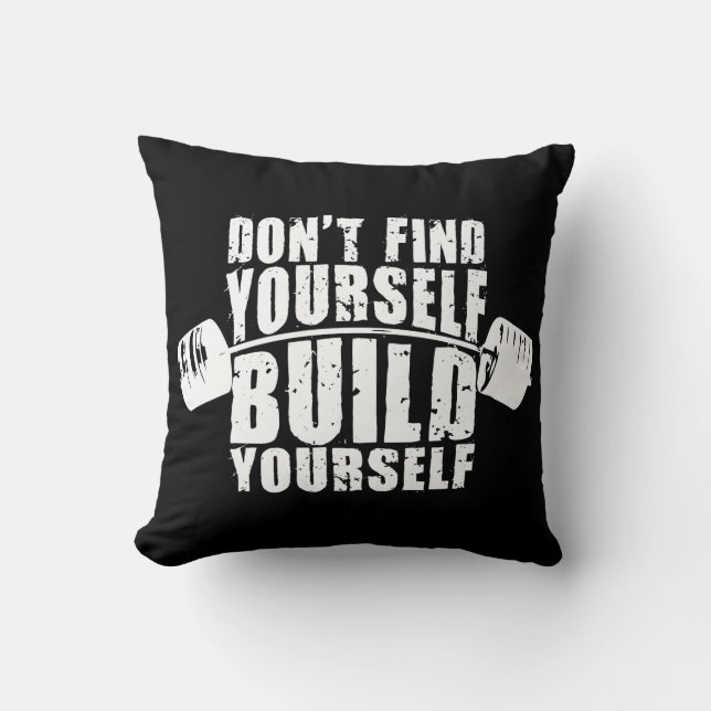 Coussin Motivation de l'entraînement - Construisez-vous -  (Recto)