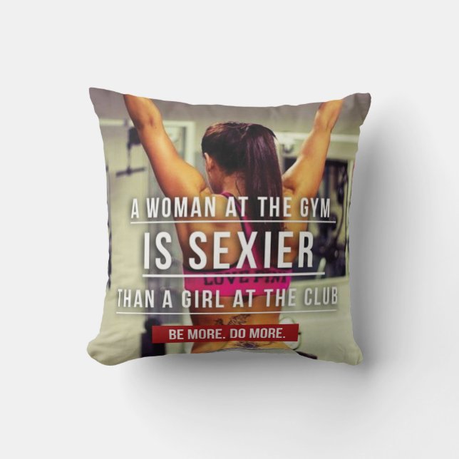Coussin Motivation de l'entraînement de gym pour femmes (Recto)