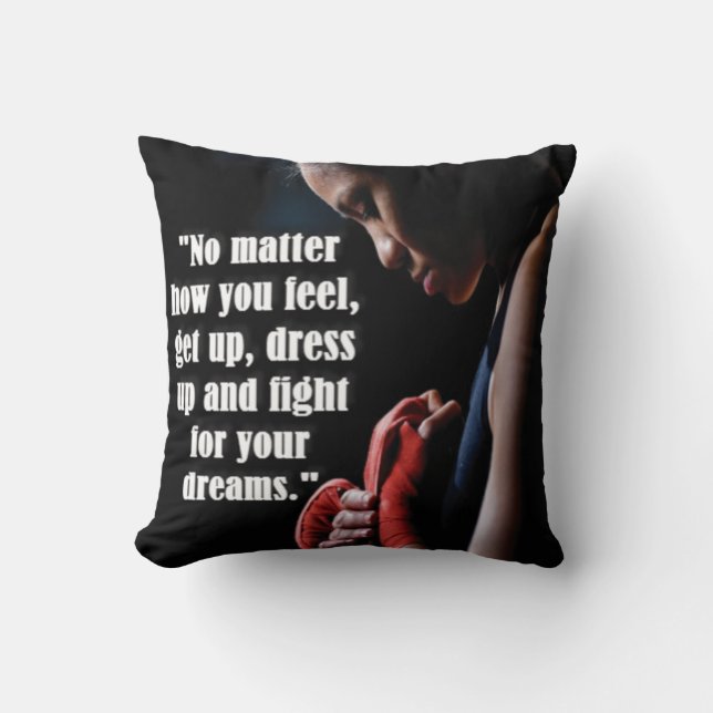 Coussin Motivation de l'entraînement des femmes (Recto)