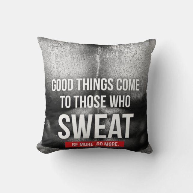 Coussin Motivation de l'entraînement - Sueur (Recto)