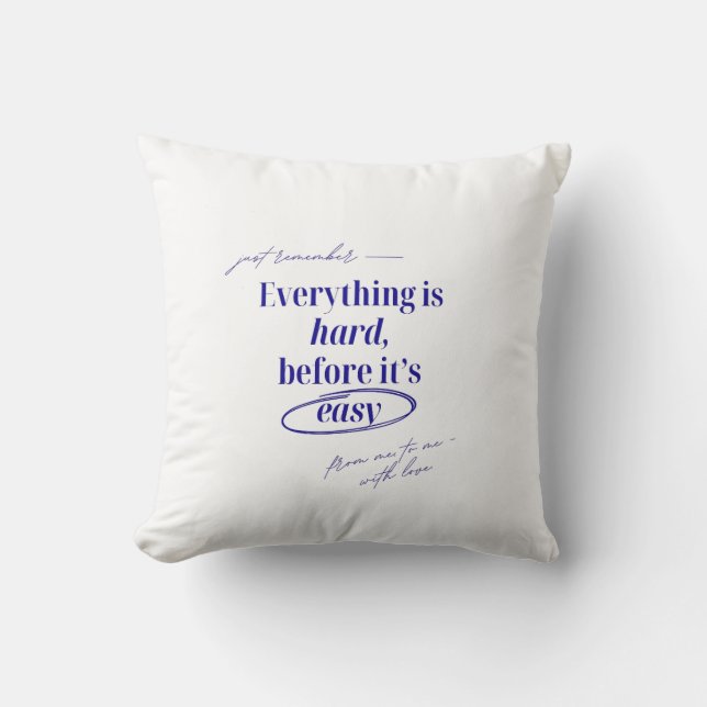 Coussin Motivation douce de Pillow (Recto)