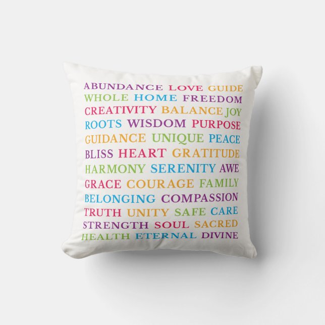 Coussin Motivation positive Motivationnel Mot Art Cushion (Recto)