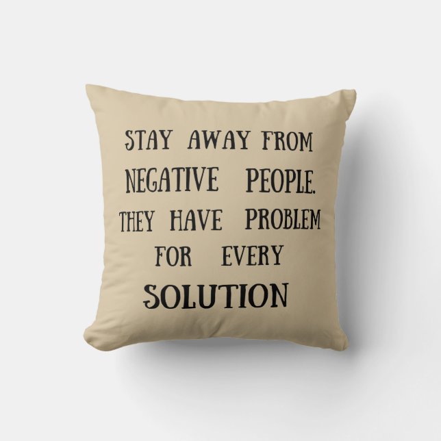 Coussin Motivational cite des paroles de vie amusantes (Recto)