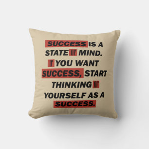 Coussin Motivational cite le succès dans la vie