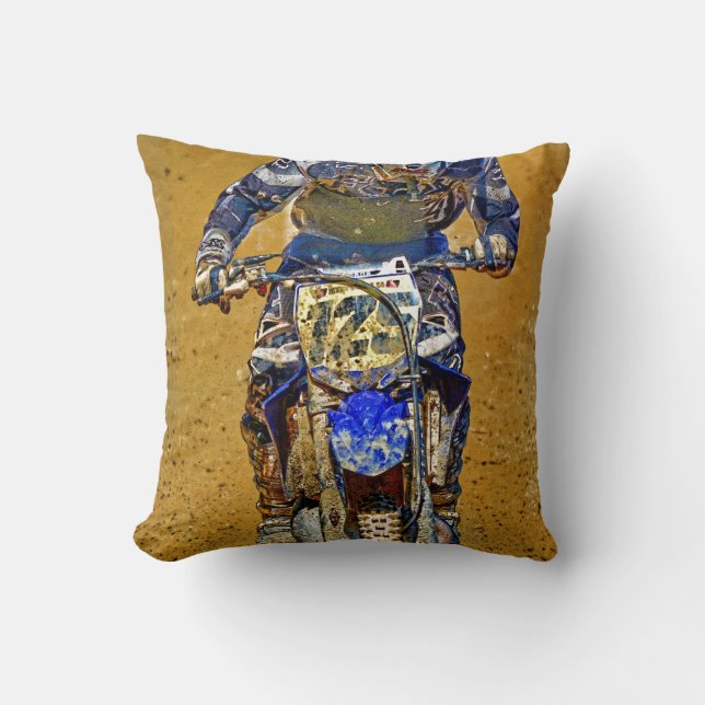 Coussin Moto-X Champ Designer #Cadeau (Recto)